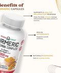 Nopalina Nopa Leaf Turmeric Curcumin Complex Capsules With Ginger & Black Pepper " 1000Mg Per Serving " 120 Capsules " Dietary Supplement Nongmo Gluten