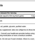 Swanson Garlic Oil Equivalent to 500 Milligrams 250 Sgels