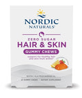 Nordic Naturals Zero Sugar Hair & Skin Gummy Chews Strawberry Lemonade - 27 Gummy Chews - Biotin Gla From Borage Oil - Promotes Healthy Balance Of Fats In Skin - Non-Gmo 27 Servings