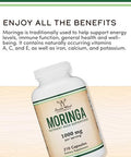 Double Wood Supplements Dws Organic Moringa Capsules 1000Mg