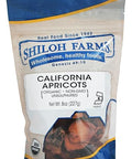 Organic California Dried Apricots - 6 Count of 8 Oz | Unsulphured, High Fiber, Non-GMO | Shiloh Farms