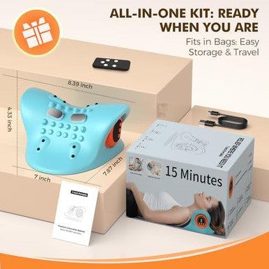 Harrflow Neck Massager 2026 New Upgrade 3 In 1 Portable Massager With Heat &Comfortable Stretching ' adjustable Intensity For Neck & Shoulder Relaxation At Home Office Travel