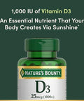 NatureS Bounty Vitamin D3 Vitamin Supplement Supports Immune System And Bone Health 1000Iu 120 Softgels