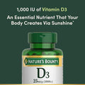 NatureS Bounty Vitamin D3 Vitamin Supplement Supports Immune System And Bone Health 1000Iu 120 Softgels