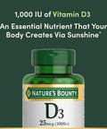 Nature'S Bounty Vitamin D3 Vitamin Supplement Supports Immune System And Bone Health 1000Iu 120 Softgels