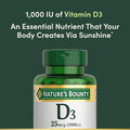 Nature'S Bounty Vitamin D3 Vitamin Supplement Supports Immune System And Bone Health 1000Iu 120 Softgels
