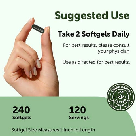 Micro Ingredients Moringa Leaf Extract 500Mg Per Serving 240 Softgels 4-In-1 With Omega-3 Oil Of Oregano & Black Seed Oil 4 Month Supply Non-Gmo