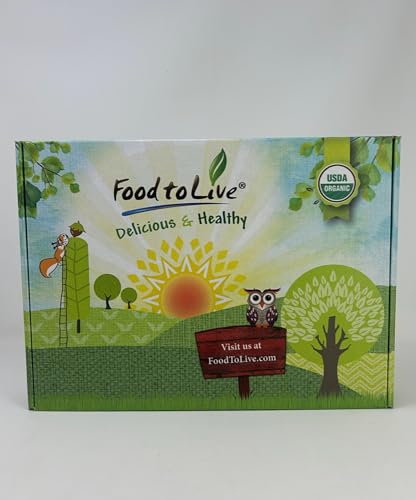 Food to Live Organic Superfoods in a Gift Box - A Variety Pack of Pumpkin Seeds, Hemp Seeds, Chia Seeds, Golden Flax Seeds, and Cacao Nibs