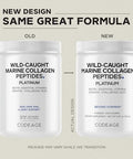 Codeage Marine Collagen Protein Powder Supplement Platinum - Biotin 10000 Mcg Vitamin C D3 & B6 Keratin Hyaluronic Acid Niacin Wild Caught Hydrolyzed Fish Collagen Peptides - Non-Gmo 11.50 Oz
