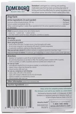 Domeboro Soothing Soak Rash Relief Poweder Packets 12 Ea (Pack Of 2)