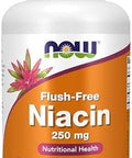 Now Foods Supplements Niacin (Vitamin B3) 250 Mg Flush Nutritional Health 180 Veg Capsules