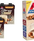 Atkins CafÃƒÂ© Caramel Protein Shake 3G Net Carb + Atkins Vanilla Caramel Pretzel Protein Bar 4G Net Carbs Keto Friendly Bundle
