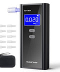 Homealexa Breathalyzer For Alcohol Portable Alcohol Tester With Digital Bac Display High Accuracy Sensor 3-5S Fast Test Personal Breathalyzer With 10 Mouthpieces For Home Party Use