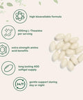 Micro Ingredients L-Theanine 400Mg 400 Softgels Highly Bioavailable With Coconut Oil Extra Strength Theanine Amino Acid Calm & Relaxation Support Focus Supplement Non-Gmo Gluten Free