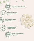 Micro Ingredients L-Theanine 400Mg 400 Softgels Highly Bioavailable With Coconut Oil Extra Strength Theanine Amino Acid Calm & Relaxation Support Focus Supplement Non-Gmo Gluten Free
