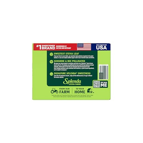 SPLENDA Stevia Zero Calorie Sweetener Plant Based Sugar Substitute Granulated Powder Single Serve Packets 500 Count (Pack of 1)