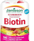 Jamieson High Potency Biotin Gummies 100 Count