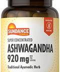 Sundance Ashwagandha 920Mg 60 Capsules Super Concentrated Traditional Ayurvedic Herb Nongmo Gluten Supplement