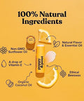 Poppy & Pout Jumbo Lip Balm 2 Pack, All Natural Lip Balms & Moisturizers, Hydrates With Beeswax, Vitamin E, Organic Coconut, Island Coconut & Lemon Bloom