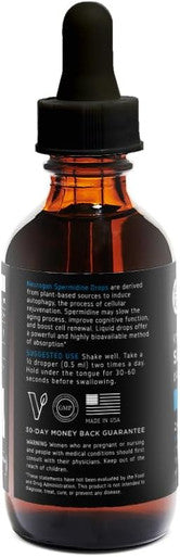 Neurogan Spermidine Drops 2400Mg - 98% Pure Autophagy Support & Cellular Health Supplements Spermidine Supplements 3Rd Party Tested 20Mg Per Serving, 120 Servings, Made In Usa