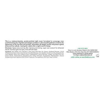 Mario Badescu Protein Night Cream For Dry And Sensitive Skin Anti Aging Face Cream With Peptides Collagen & Vitamins A & E Reduces Wrinkles Face Moisturizer For Women And Men 1 Oz