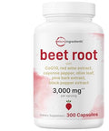 Micro Ingredients Beet Root Capsules 3000 Mg Per Serving 300 Capsules Nitric Oxide Supplement 7 In 1 Beet Root Complex With Coq10 Black Pepper & Botanical Extracts Non-Gmo