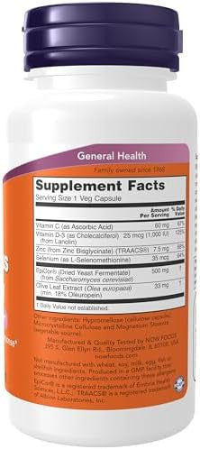 Now Foods Supplements, EpicorÃƒâ€šÃ‚Â® Plus Immunity With Vitamin C, Healthy Immune Support, 60 Veg Capsules