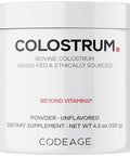 Codeage Bovine Colostrum Powder Supplement 4 Month Supply Per Serving Grass Fed Ethically 43 Oz 1000Mg