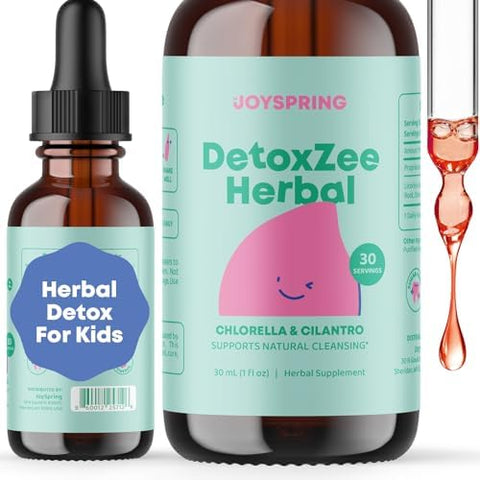 JoySpring Magnesium Citrate Liquid and Magnesium Glycinate and Herbal Detox and Cleanse for Kids