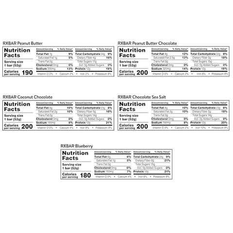 RXBAR Protein Bars, Snack Bars, Variety Pack (10 Count)