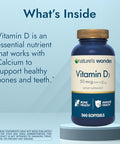 Nature'S Wonder Vitamin D3 2000Iu (50Mcg) 1 Year Supply To Support Bone Health Immune System And Promotes Calcium Absorption Gluten Free 360 Softgels
