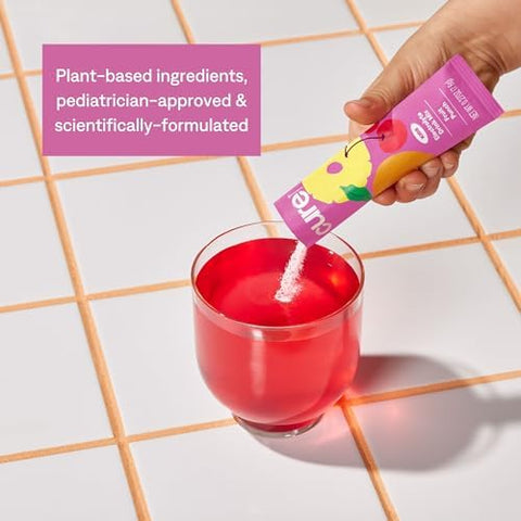 Cure Hydration Kids Electrolyte Drink Mix Bundle Plantbased Pediatrician Formulated Rehydration Fsahsa Nongmo 14 Pack Each Mixed Berry Pink Lemonade Fruit Punch