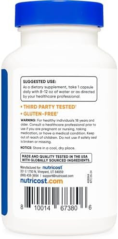 Nutricost Calcium Dglucarate 500Mg 120 Capsules Gluten Nongmo Vegetarian Friendly