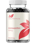 Clear Formulas Algae Based Astaxanthin Supplement - Rapid Release Astaxanthin 10Mg Non-Gmo Super Potent Antioxidant And Carotenoid For Skin Immunity And Eye Health Support - Made In A Cgmp Us Lab (6 Month Supply)