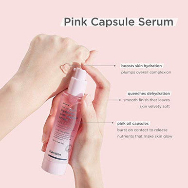 Hanskin Real Complexion Hyaluron Pink Capsule Serum With Vitamin B12 Intensive Moisture Deep Hydration Hyaluronic Acid [50Ml]
