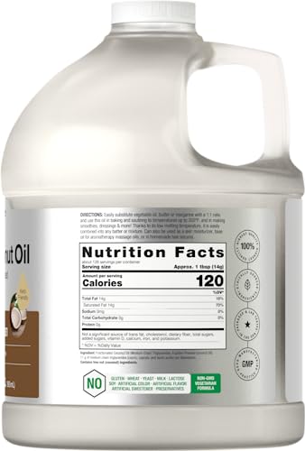 HorbÃƒÆ’Ã‚Â¤ach Coconut Oil for Cooking | Liquid | 64 oz | Fractionated & Unflavored | Keto Friendly | Vegetarian, Non-GMO & Gluten Free