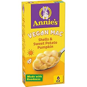 Annie's Organic Vegan Mac Shells and Sweet Potato Pumpkin, Pasta and Sauce, 6 oz
