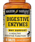 Mason Natural Digestive Enzymes With Prebiotics & Probiotics Supports Digestive Health & Gut Balance 90 Tablets