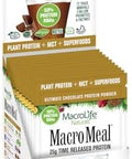 Macrolife Naturals Macromeal Vegan Chocolate Superfood Supplement Powder Protein + Greens Probiotics Digestive Enzymes Fiber - Energy Detox Immune - Non-Gmo Gluten- - 10 Packet Servings