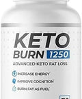 Keto Burn 1250 Burn Body Fat as Fuel, Boost Energy and, Suppress Appetite for Weight Loss and Performance (1 Bottle 30 Servings) (1 Bottle 30 Servings)