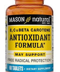 Mason Natural Vitamin E C & A (Beta Carotene) High Potency Antioxidant Formula To Fight Radicals And Support Overall Health 60 Tablets