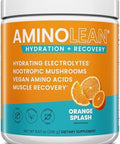 Rsp Nutrition Aminolean Hydrating Electrolyte Powder And Recovery Drink With Sea Minerals Nootropic Mushrooms And Vegan Amino Acids Bcaas + Eaas For Post Workout Muscle Building Orange Splash