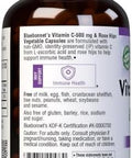 Bluebonnet Vitamin C 500 Mg Plus Rosehips Vegetable Capsules 180 Count
