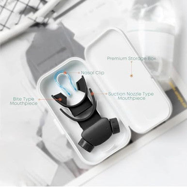 Lixada Advanced Breathing Trainer For Lung Capacity - 8-Level Adjustable Respiratory Exercise Device For Running Swimming & Fitness With Case & Nose Clip(Black)