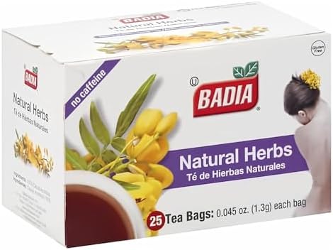 Badia Natural Herbs Tea, 25 Tea Bags (Pack of 2) ÃƒÂ¢Ã¢â€šÂ¬Ã¢â‚¬Å“ Herbal Blend for Brewing Hot or Iced Tea
