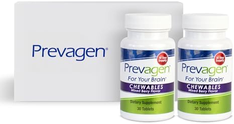 Prevagen Regular Strength Mixed Berry Chewables 30 Tablets (1 Month Supply) Formulated For Your Brain 10Mg Of Apoaequorin Plus Vitamin D3