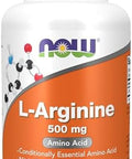 Now Foods Supplements, L-Arginine 500 Mg, Nitric Oxide Precursor, Amino Acid, 100 Veg Capsules