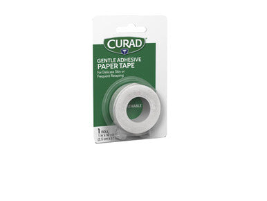 Curad Gentle Adhesive Paper Tape for Sensitive Skin 1" x 10 yds. Pack of 24