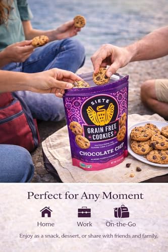 Siete Grain Free Cookies Mexican Vanilla Chocolate Chip ÃƒÂ¢Ã¢â€šÂ¬Ã¢â‚¬Å“ Gluten Free Vegan Cookies ÃƒÂ¢Ã¢â€šÂ¬Ã¢â‚¬Å“ Almond Flour Cookies with Coconut Oil ÃƒÂ¢Ã¢â€šÂ¬Ã¢â‚¬Å“ Dairy Free, Paleo Friendly Snack ÃƒÂ¢Ã¢â€šÂ¬Ã¢â‚¬Å“ 16 oz