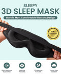 Glowco 3D Sleep Mask Contoured Eye Mask For Sleeping 100 Blackout Zero Pressure Adjustable Strap Light Blocking Eye Cover For Side Sleepers & Back Sleepers Travel Men And Women
